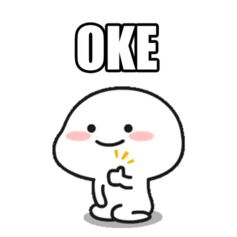 Ảnh chế meme Pentol da trắng giơ ngón tay cái đồng ý kèm chữ OKE