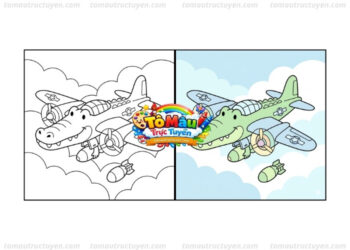 tô màu bombardino crocodilo