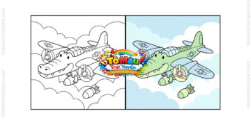 tô màu bombardino crocodilo