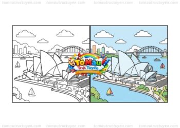 tô màu nhà hát opera sydney