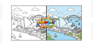 tô màu nhà hát opera sydney