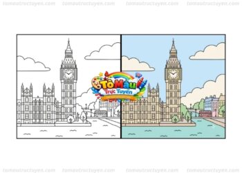 tô màu tháp big ben