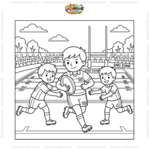 Tranh tô màu bóng bầu dục thi đấu
