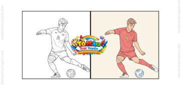 tranh tô màu cầu thủ bóng đá việt nam