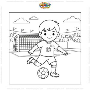 Tranh tô màu cầu thủ bóng đá Việt Nam cho bé