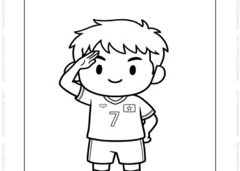 Tranh tô màu Đình Bắc cute