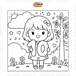 Tranh tô màu số 10 chibi