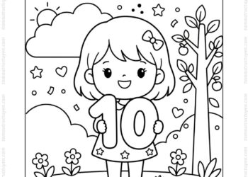 Tranh tô màu số 10 chibi