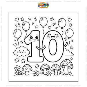 Tranh tô màu số 10 dễ thương