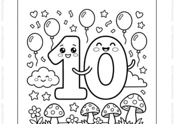 Tranh tô màu số 10 dễ thương