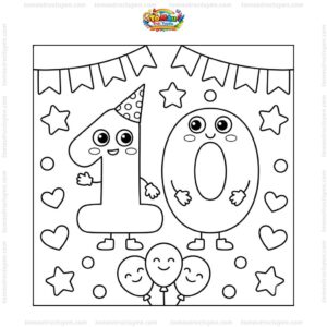 Tranh tô màu số 10 ngộ nghĩnh
