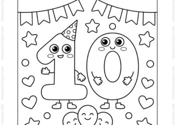 Tranh tô màu số 10 ngộ nghĩnh