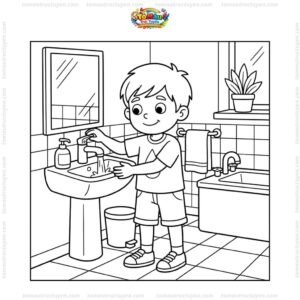 Tranh tô màu tiết kiệm nước cho bé