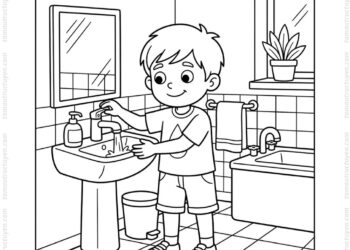 Tranh tô màu tiết kiệm nước cho bé