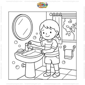 Tranh tô màu tiết kiệm nước đơn giản