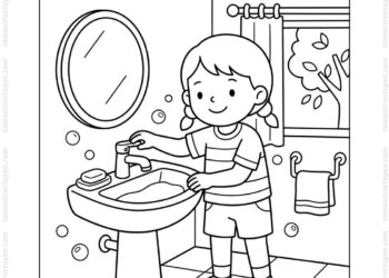 Tranh tô màu tiết kiệm nước đơn giản