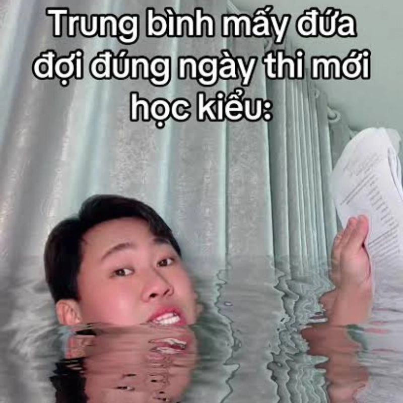 Mai Trí Thức đang ngập trong nước tới tận mặt