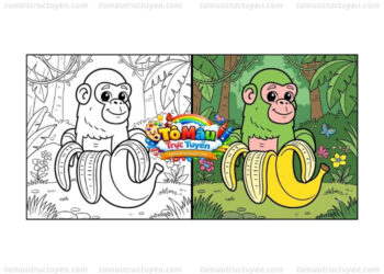 tô màu chimpanzini bananini