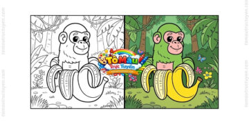 tô màu chimpanzini bananini