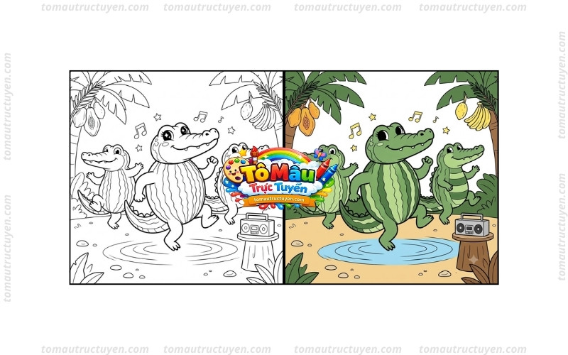 tô màu glorbo fruttodrillo