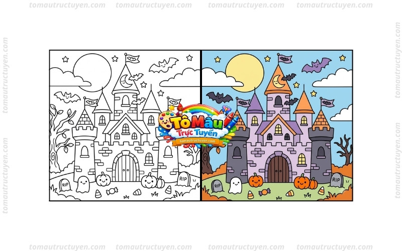 tô màu halloween