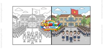 tô màu lá cờ việt nam