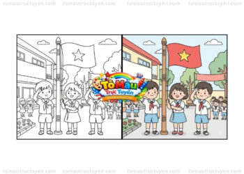 tô màu lễ thượng cờ