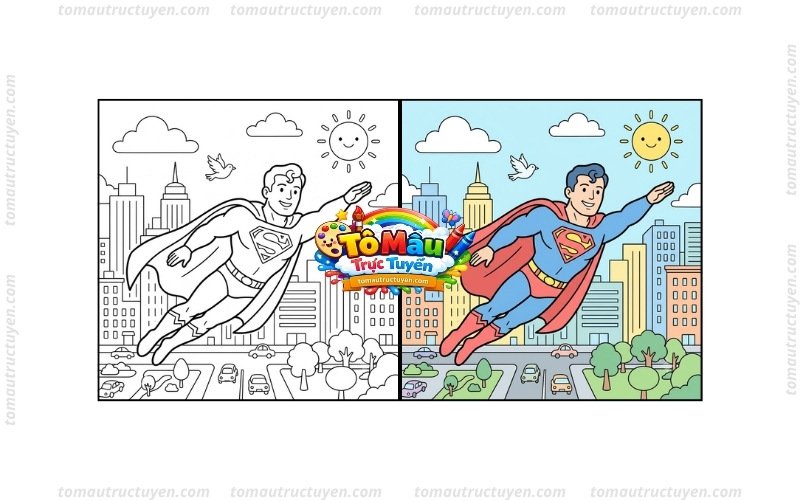 tô màu superman
