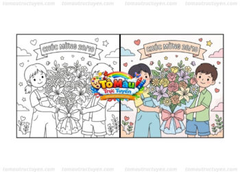 tranh tô màu 20/10