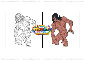tranh tô màu attack on titan