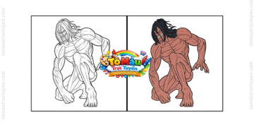 tranh tô màu attack on titan