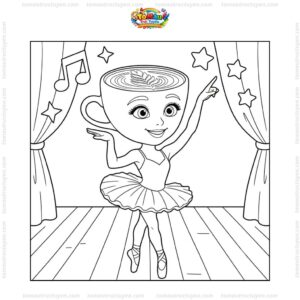 Tranh tô màu Ballerina Cappuccina múa ba lê Tranh tô màu Ballerina Cappuccina múa ba lê