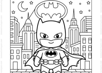 Tranh tô màu Batman chibi