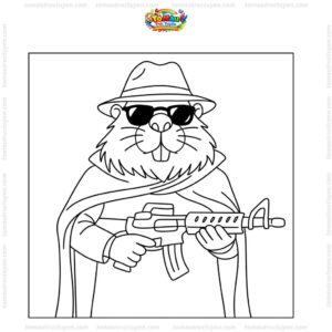 Tranh tô màu Bobrito Bandito áo choàng