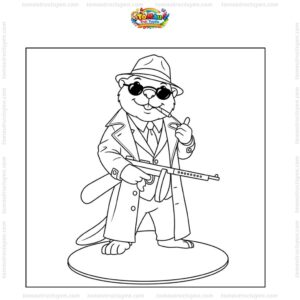 Tranh tô màu Bobrito Bandito chibi
