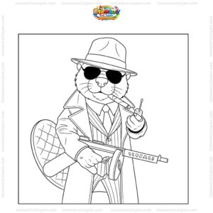 Tranh tô màu Bobrito Bandito cho bé