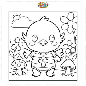 Tranh tô màu Bombombini Gusini chibi Tranh tô màu Bombombini Gusini chibi
