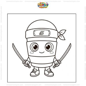 Tranh tô màu Cappuccino Assassino chibi