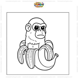 Tranh tô màu Chimpanzini Bananini cho bé