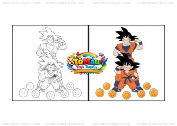 tranh tô màu dragon ball