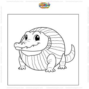 Tranh tô màu Glorbo Fruttodrillo chibi