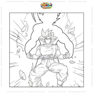 Tranh tô màu Goku Ultra Instinct
