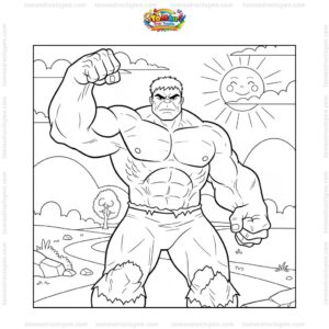 Tranh tô màu Hulk cho bé