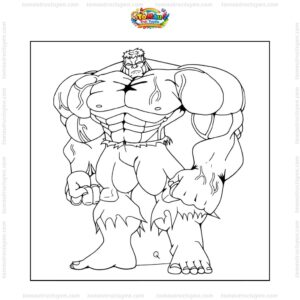 Tranh tô màu Hulk đẹp