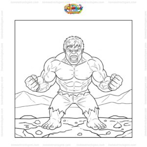 Tranh tô màu Hulk khổng lồ