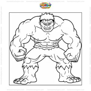Tranh tô màu Hulk nổi giận