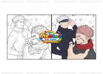 tranh tô màu jujutsu kaisen