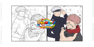 tranh tô màu jujutsu kaisen