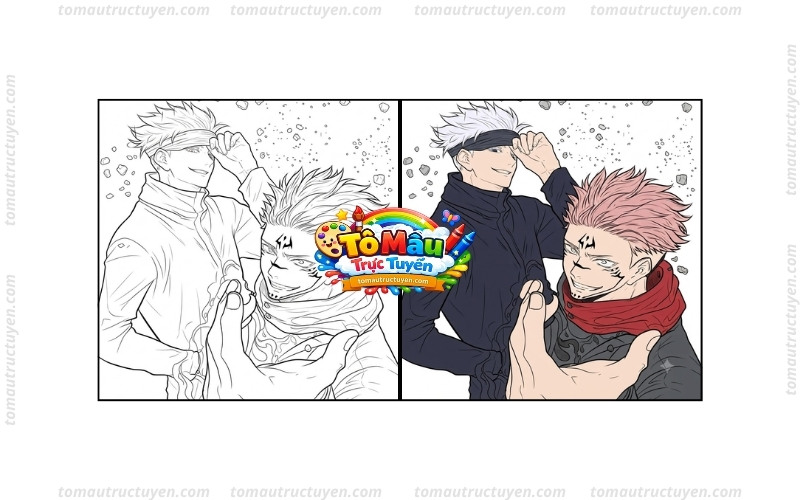 tranh tô màu jujutsu kaisen