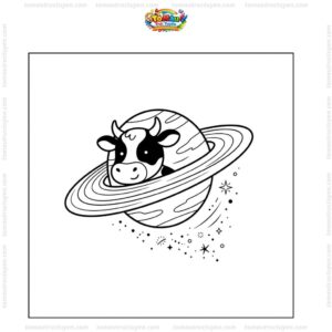 Tranh tô màu La Vaca Saturno Saturnita bay